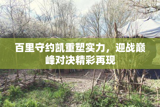 百里守约凯重塑实力，迎战巅峰对决精彩再现
